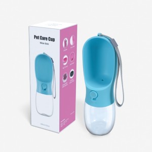 Τροφίμων Βαθμολογία Πλαστική διαρροή Proof Portable Puppy Water Dispenser Dog Water μπουκάλι με τροφοδότη για τα κατοικίδια ζώα υπαίθρια ταξίδια πεζοπορίας πεζοπορίας